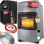 KESSER&reg; 4200 Watt Keramik Piezo Gasheizer inkl. Gasdruckregler Gasschlauch +