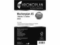 Chronoplan 50233 Kalendereinlage 2023, Wochenplan im A5 Format (148x210 mm), Tage in