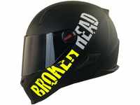 Broken Head BeProud Neon Gelb Ltd. - Motorradhelm Mit 2 Visieren (Schwarzes...