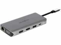 Plusonic USB-C Docking Adapter 8 in1 with HDMI/VGA/LAN/USB
