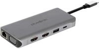 Plusonic USB-C Docking Adapter 8 in1 with HDMI/VGA/LAN/USB