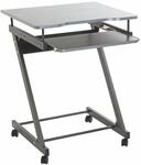 HAKU Computertisch auf Rollen anthrazit, MDF, Metall - Ma&szlig;e: B 60 cm x H 75 cm x T