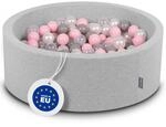 KiddyMoon B&auml;llebad 90X30cm/300 B&auml;lle &empty; 7Cm B&auml;llepool Mit Bunten B&auml;llen F&uuml;r