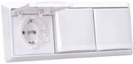 Busch-Jaeger Allwetter 44 Set: 3x SCHUKO Unterputz Steckdose mit Klappdeckel 20