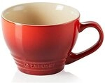 Le Creuset Gro&szlig;e Cappuccino Tasse aus Steinzeug, 400 ml, Kirschrot, 70304400600002