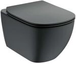 Ideal Standard TESI H&auml;nge-WC-Set ohne Flansch, abnehmbarer WC-Sitz, ultrad&uuml;nn,
