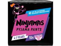 Ninjamas Absorbierende Nachthöschen Für Mädchen, 10 Pyjamahöschen, 4-7 Jahre,