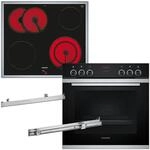 Siemens EQ311KA1ZM Einbau-Herd-Set iQ300, Integrierbare Herd-Kochfeld-Kombination 60