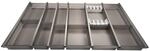 SOTECH 90er Cuisio Besteckeinsatz graphit transluzent mit Messerblock Besteckkasten