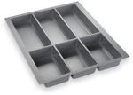 Orga-Box&reg; IV UNIVERSAL Besteckeinsatz Besteckkasten silbergrau f&uuml;r 45er Schublade