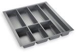 Orga-Box&reg; IV UNIVERSAL Besteckeinsatz Besteckkasten silbergrau f&uuml;r 50er Schublade
