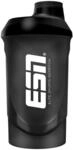 ESN Shaker, Black, 600 ml, auslaufsicher, Shaker mit Messskala zum einfachen