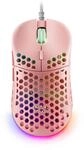 Mars Gaming MM55P Rosa, RGB Chroma Gaming Maus, Ultraleichtgewicht 55g, 12800 DPI,