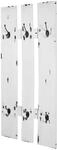 HAKU Wandgarderobe wei&szlig;, MDF, Metall - Ma&szlig;e: B 40 cm x H 100 cm x T 9 cm, Style: