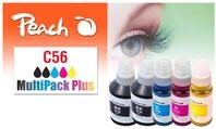 Peach C56 Spar Pack Plus Tintenflaschen (2xBK, C, M, Y) kompatibel mit Canon...