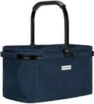 anndora Einkaufskorb 22 Liter Korb Picknickkorb - Hahnentritt Blau