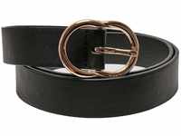 Urban Classics Unisex TB5212-Small Ring Buckle Belt Gürtel, Black/Gold, L