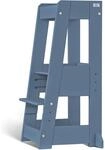 tiSsi Lernturm Felix, Entdeckerturm Montessori mitwachsend Buche Taubenblau