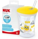 NUK Action Cup Trinkbecher Kinder | 12+ Monate | 230 ml | Drehdeckel mit weichem