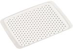 Kesper 77220 Serviertablett Anti-Rutsch in Kunststoff, Wei&szlig;, 35 x 26 x 2 cm