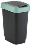Rotho Twist M&uuml;lleimer M&uuml;lleimer mit Deckel zur M&uuml;lltrennung, Abfall-Recycling,