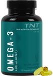 TNT Vegan Omega 3 Kapseln hochdosiert (120 Kapseln) &bull; Algen&ouml;l mit EPA & DHA...