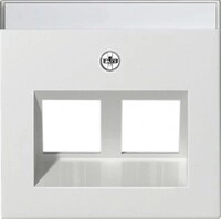 Gira 2640 27 Steckdosenabdeckung, RJ-45, Farbe: Wei&szlig;