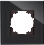 Kopp Glas-Abdeckrahmen 1-Fach schwarz f&uuml;r Schalterprogramm Athenis und HK07