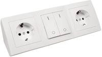 MC POWER - Steckdosenblock Unterbausteckdosen | Flair | 2X...
