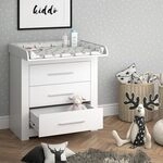 Vicco Wickelkommode Miro, Wei&szlig;, 86.6 x 86.5 cm, umbaubar zur Kommode durch
