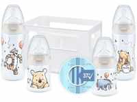 NUK First Choice+ Babyflaschen Starter Set | 0–6 Monate | 4 Flaschen mit