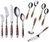 GR&Auml;WE Besteckset, N&uuml;rnberg, 66-teilig, 12 Personen, Edelstahl, brauner Griff,