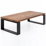 Wohnling Couchtisch WL5.650 Sheesham 115x35x60 cm Massiv Holz Sofatisch mit