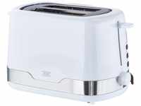 KHG Toaster TO-857 WE2 | Toaster 2 Scheiben Edelstahl Weiß 850 W | mit