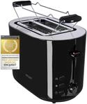 Exquisit Toaster TA 6103 sw | 7 Leistungsstufen | 850 Watt | abnehmbarer