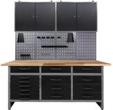 Ondis24 Werkstatteinrichtung 160 cm breit aus: Werkbank, 2 x Werkzeugschrank,