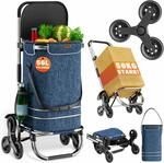 MONZANA&reg; 3in1 Einkaufstrolley 56L bis 50 kg klappbar abnehmbare Tasche 6 Rollen