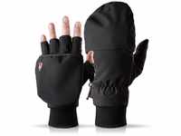Heat 2 Fingerlose Handschuhe und Fäustlinge Kombination, warme Winterhandschuhe