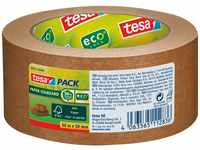tesapack Papier Standard - Umweltschonendes Paketband aus Papier, 56 % biobasiertes