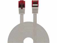 BIGtec Ethernet LAN Kabel 0,25m Flexibles flaches Netzwerkkabel Patchkabel grau
