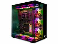 Talius Cronos ATX Gaming Box, gehärtetes Glas, RGB-Lüfter (in DREI Farben