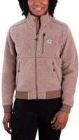 Carhartt Damen Relaxed FitSherpa Fleece-Jacke mit durchgehendem Rei&szlig;verschluss,
