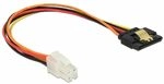 Delock Kabel P4 4 Pin Stecker > SATA 15 Pin Buchse 20 cm