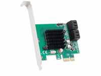 Syba SD-PEX40099 4 Port SATA III PCI-Express 2.0 x 1 Controller Karte grün