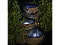 CLGarden Solar Springbrunnen NSP12 mit Akku und LED Beleuchtung für Garten...