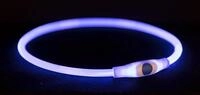 TRIXIE Flash Leuchtring USB - blau 65 cm/&oslash; 8 mm