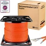 HB-DIGITAL 100m CAT 7 Netzwerkkabel LAN Kabel Verlegekabel Ethernet