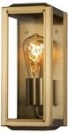 Konstsmide Wandleuchte Carpi | Stahl/klares Glas | E27 | messing | 12,5 cm (L)/15 cm
