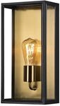 Konstsmide Wandleuchte Carpi | Stahl/klares Glas | E27 | schwarz/messing 