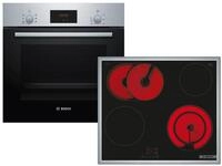 Bosch HBD231CR62 Set Backofen HBF133BR0 Edelstahl + Glaskeramikkochfeld PKN645BA2E +